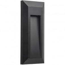 Φωτιστικό Επίτοιχο LED 1W 230V 4000K Λευκό Φως Ημέρας Polycarbonate Μαύρο IP65 96GRFLED01/1BL